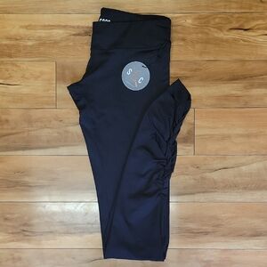Shay & Coco Size XL Black Stretchy Leggings Rouched On The Ankle NWT